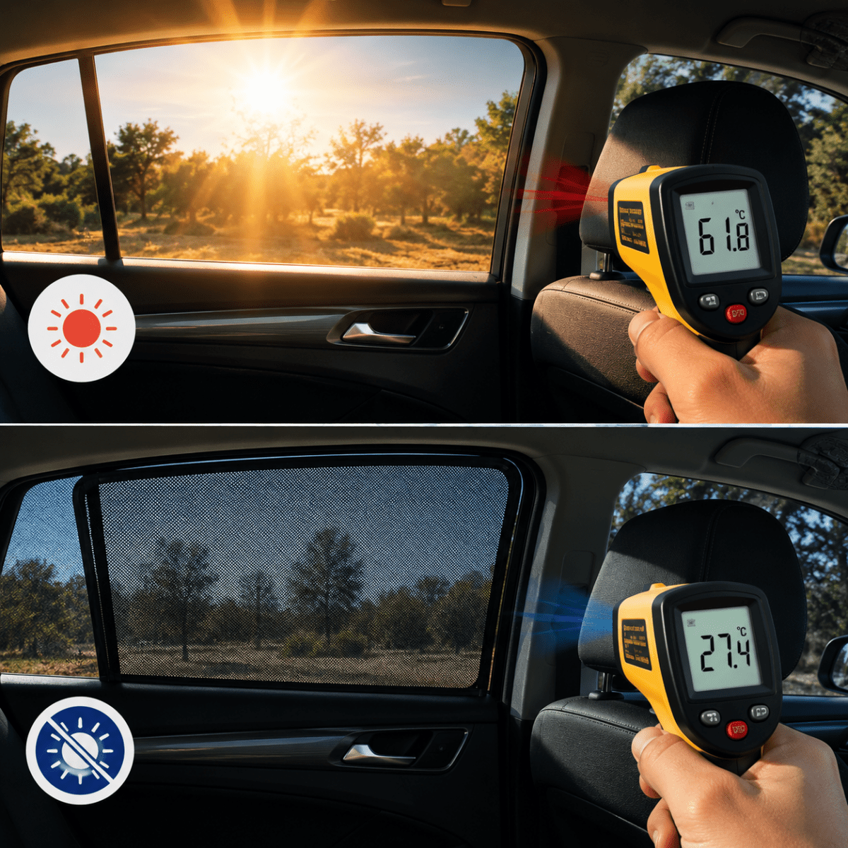 Univerzalni štitnici od sunca za auto (2kom) - Na Klik
