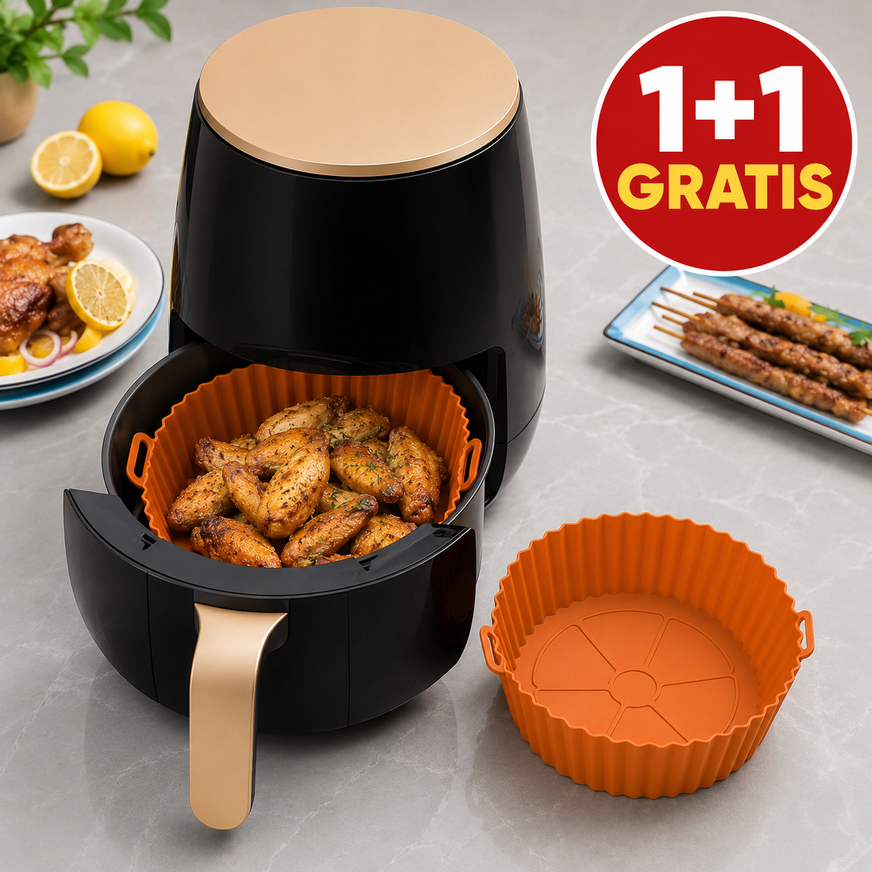 Silikonska posuda za Air Fryer 1+1 GRATIS