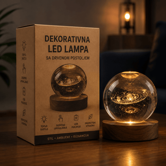 3D Galaxy Ball - Lampa u obliku kristalne kugle - Na Klik