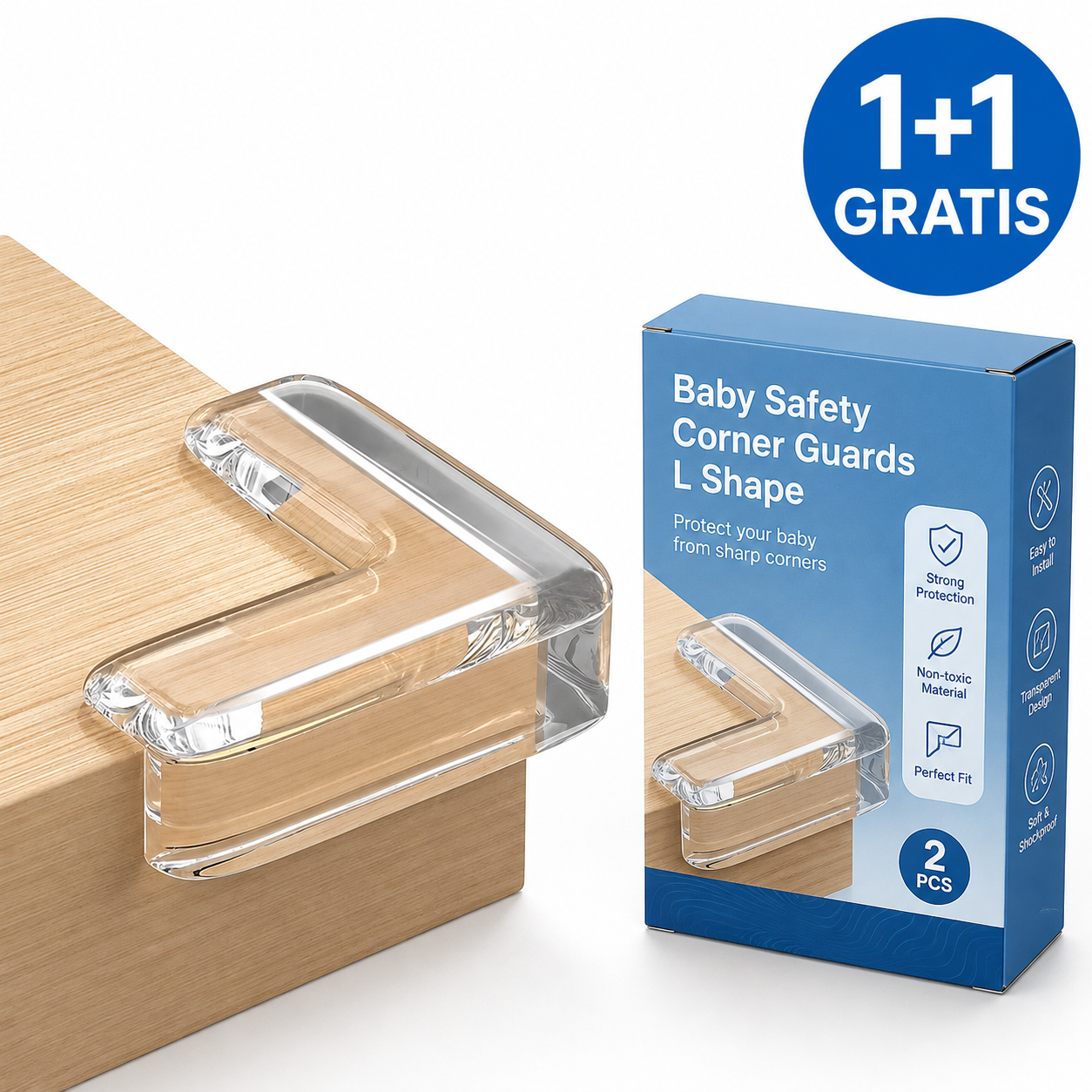 Silikonska zaštita za ivice i ćošak stola 1+1 GRATIS (20 kom)