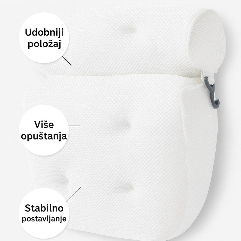 Jastuk za kadu sa vakuum držačima