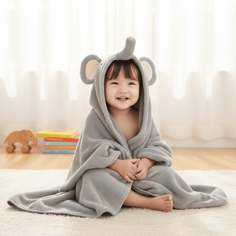 Bademantil u obliku slona za decu - Na Klik