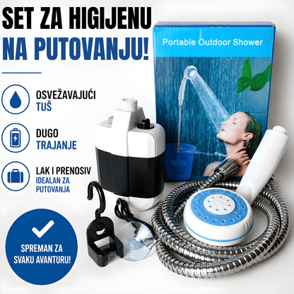 Bežični Prenosivi Tuš Turbo Pritiskom - 150CM - Na Klik