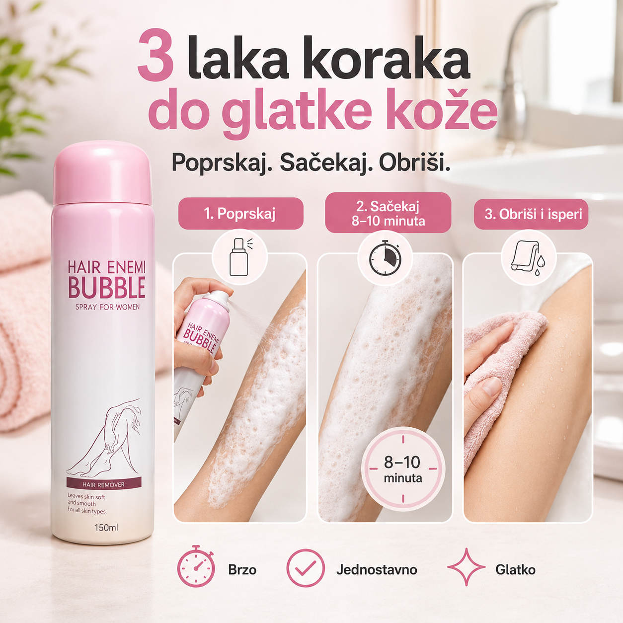 Pena za uklanjanje dlačica bez bola