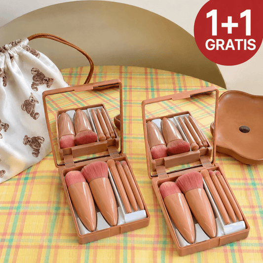 GlowBox 5 – Set četkica za šminkanje sa ogledalom 1+1 GRATIS - Na Klik