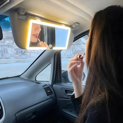LED Ogledalo za Sminkanje u Autu - Na Klik