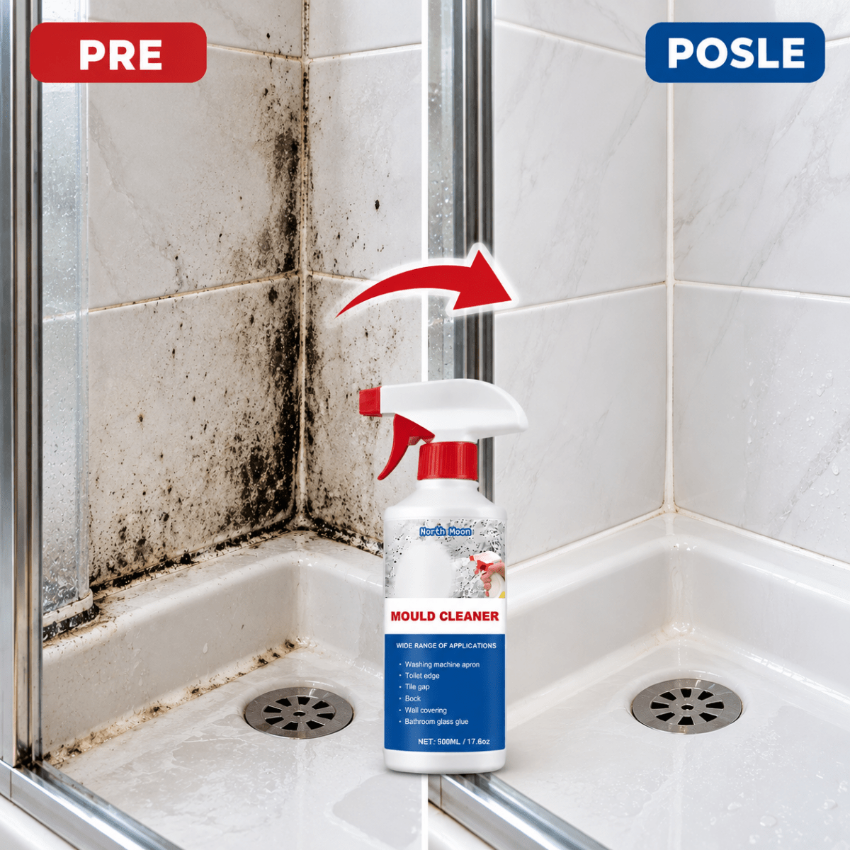 Mould Cleaner- Sredstvo protiv buđi, vlage i fleka 1+1 GRATIS - Na Klik