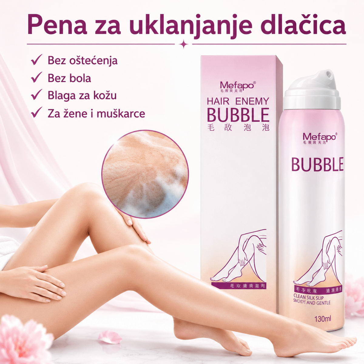 Pena za uklanjanje dlačica bez bola - Na Klik