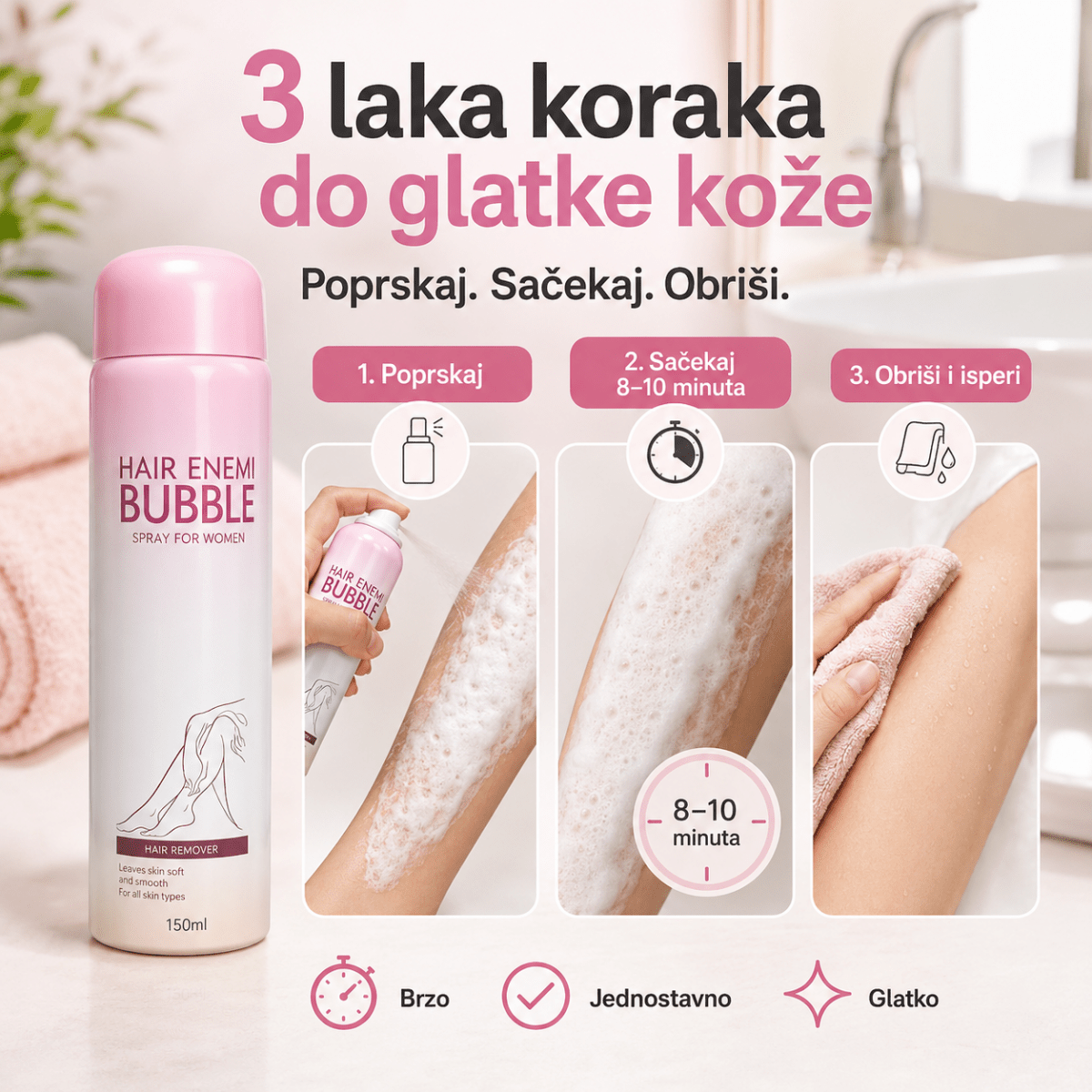 Pena za uklanjanje dlačica bez bola - Na Klik