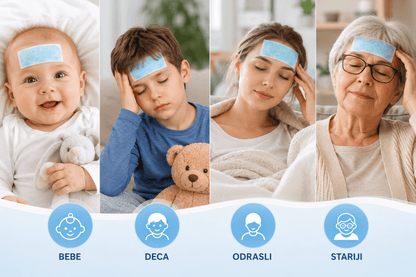 Rashladni flasteri protiv povišene temperature 1+1 GRATIS (20 komada) - Na Klik