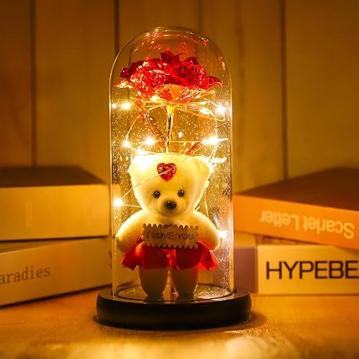 Romantična lampa sa ružom i medom - Na Klik