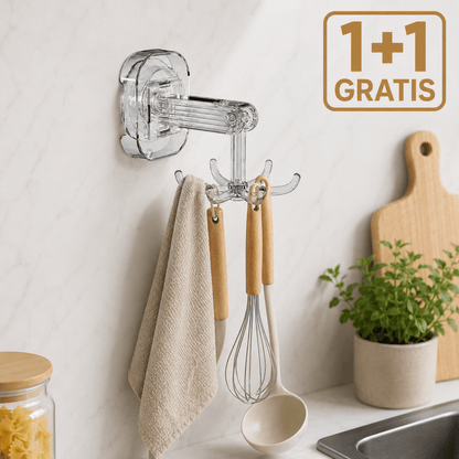 Samolepljivi rotirajući držač sa kukicama za kuhinju i kupatilo 1+1 GRATIS - Na Klik