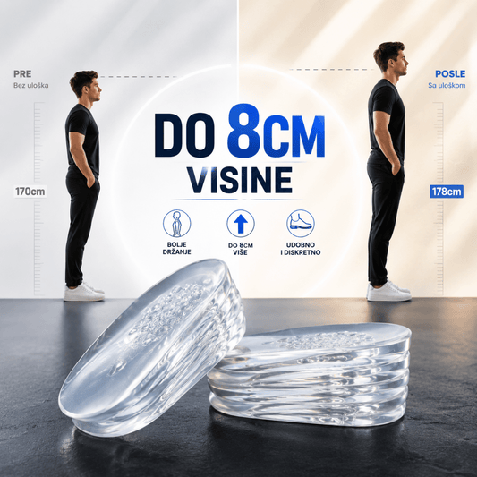 Silikonski ulošci za visinu do 8cm - Na Klik