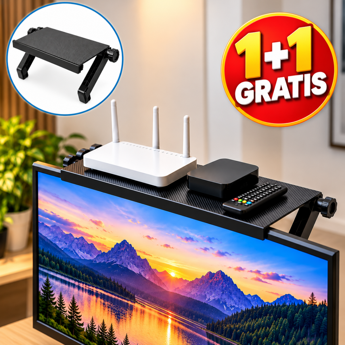 SkyShelf- Polica iznad televizora i monitora 1+1 GRATIS - Na Klik