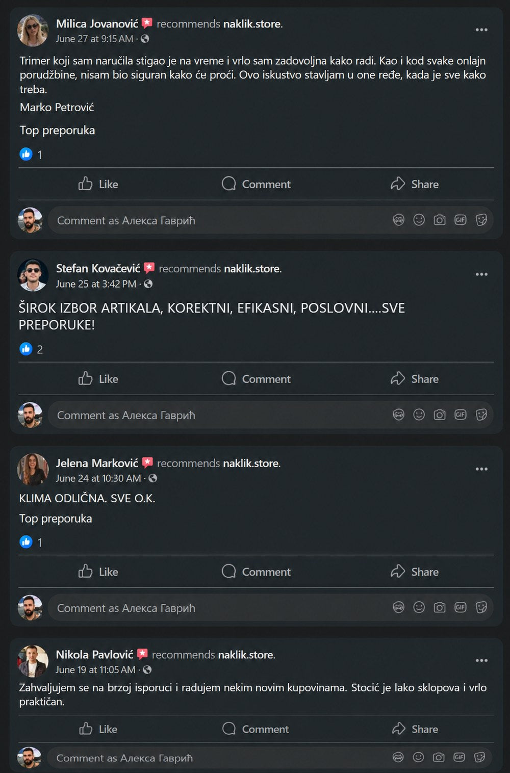 Recenzija kupca